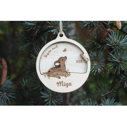 Boule de noël Biche