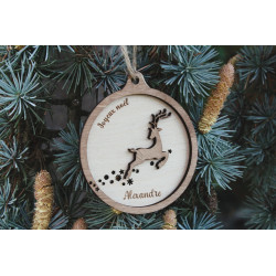 Boule de noël cerf