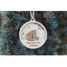 Boule de noël maman/papa et bébé renard