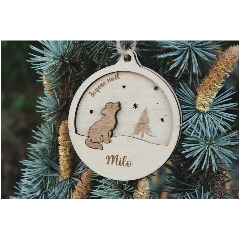 Boule de noël loup Boule de noël loup