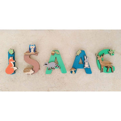 Lettres prénoms en bois