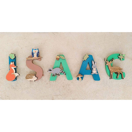 Lettres prénoms en bois