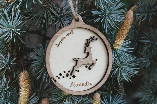 Boule de Noël personnalisée renne